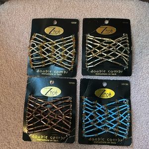 Zhoe Double Combs Gold Hair Accessory